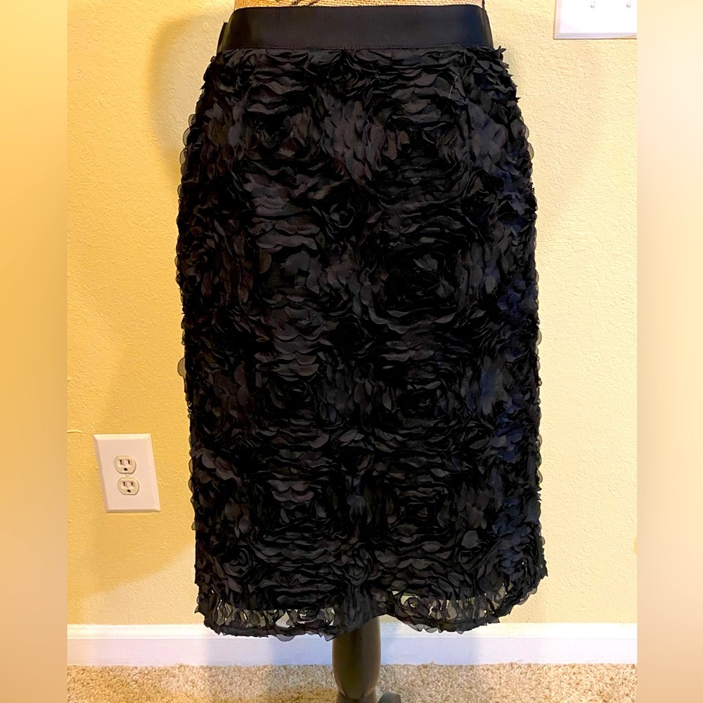 Ann Taylor Rosette Pencil Skirt